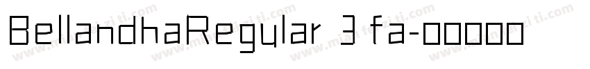 BellandhaRegular 3 fa字体转换